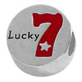 Lucky 7 925 sterling silver bead for European charm bracelets