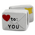 Love letter 925 sterling silver bead for European charm bracelets