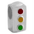 Traffic light 925 sterling silver bead for European charm bracelets