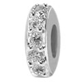 CZ stones 925 sterling silver bead for European charm bracelets