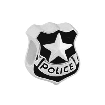 police badge silver charms