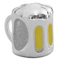 beer mug 925 sterling silver bead for European charm bracelets