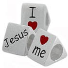 Jesus 925 sterling silver bead for European charm bracelets