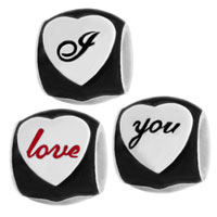 I love you silver bead jewelry