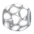 epoxy on 925 sterling silver bead for Italian bead jewelry