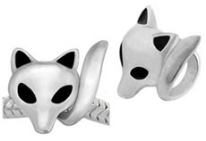 925 sterling silver fox beads