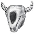bull skull 925 sterling silver bead jewelry