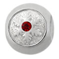 snowflake on 925 sterling silver bead