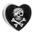 Pirate symbol 925 sterling silver bead jewelry