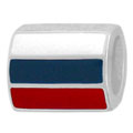 Russia flag sterling silver bead jewelry