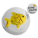 fish sterling silver bead for European modular bracelets