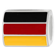 German flag silver beads for European modular bracelets