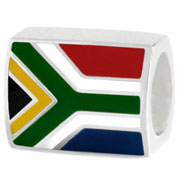 South Africa flag silver bead European modular bracelets