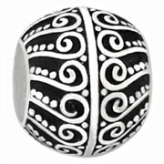 Ying yangs sign silver bead jewelry