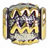 wholesale Gold plated sterling silver zodiac bead - Aquarius for Pandora silver jewelry and Murano jewellery