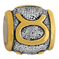 Taurus zodiac charm beads for 3 mm chains