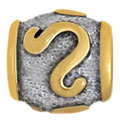 Leo silver zodiac beads for 3 mm chains