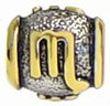 wholesale Gold plated sterling silver zodiac bead - Scorpio for Pandora silver jewelry and Murano jewellery