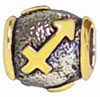 wholesale Gold plated sterling silver zodiac bead - Sagittarius for Pandora silver jewelry and Murano jewellery