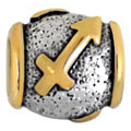 Sagittarius silver zodiac bead jewelry