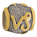 Carpricorn silver zodiac beads for 3 mm chains