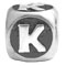 wholesale Sterling silver alphabet bead K for Pandora silver jewelry and Murano jewellery