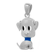 Dog 925 sterling silver pendant charm