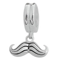 silver mustache charm jewelry