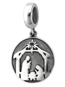 nativity charm for European bead jewelry