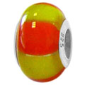 Orange glass bead Murano jewelry