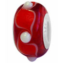 red glass bead Murano jewelry