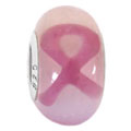 pink ribbon glass bead jewelry
