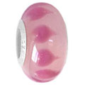 Pink heart glass bead jewelry