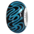blue line glass bead jewelry