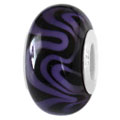 purple line glass bead jewelry