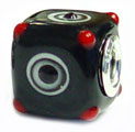 cube glass bead with 925 sterling silver caps for European modular jewelry