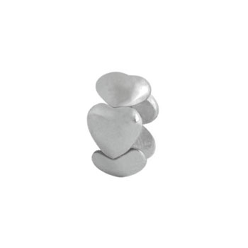 Sterling silver heart charm spacer