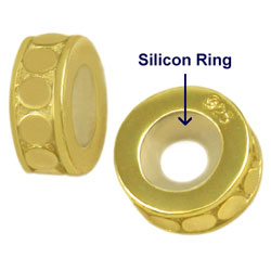 gold plated sterling silver bead stoppers