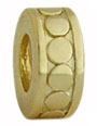 wholesale Gold plated sterling silver bead stopper with rubber in the hole for Pandora silver jewelry and Murano jewellery