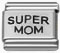 wholesale Words Super Mom laser charm and wholesale silver jewelry
