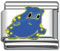 wholesale Blue comic ghost Italian charm and wholesale silver jewelry