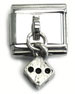 wholesale Dangle dice Italian charms and wholesale silver jewelry