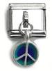 wholesale Dangle peace sign Italian charms and wholesale silver jewelry