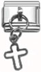 wholesale Dangle Cross Italian Charm and wholesale silver jewelry