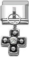 wholesale Dangle Cross with rhinestone Charms and wholesale silver jewelry
