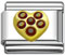 wholesale Heart with Garnet color rhinestones Italian charms and wholesale silver jewelry