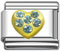 wholesale Heart with Aquamarine color rhinestones Italian charms and wholesale silver jewelry