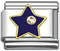 wholesale Blue star with rhinestone charm and wholesale silver jewelry