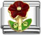 wholesale Flower with rhinestone charm and wholesale silver jewelry
