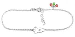 silver anklet with butterflies